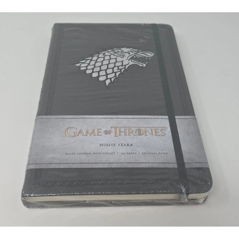 Game of Thrones House Stark Journal Black Sealed NWT Winter is Coming Dragon